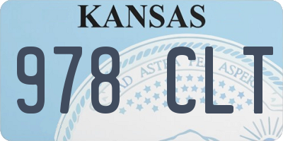 KS license plate 978CLT