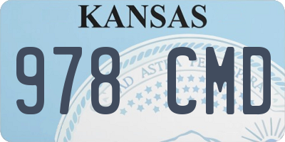 KS license plate 978CMD