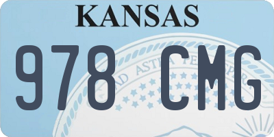 KS license plate 978CMG