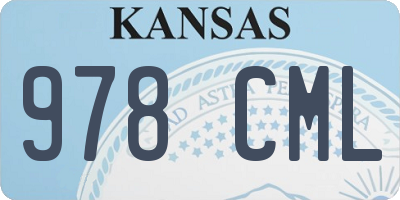 KS license plate 978CML