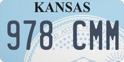 KS license plate 978CMM