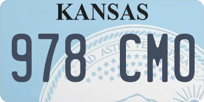 KS license plate 978CMO