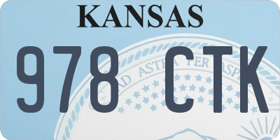 KS license plate 978CTK