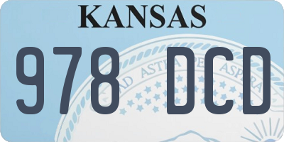 KS license plate 978DCD