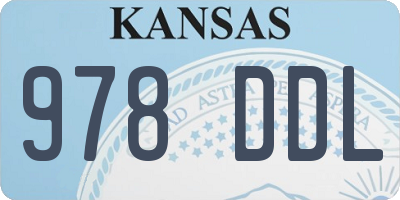 KS license plate 978DDL