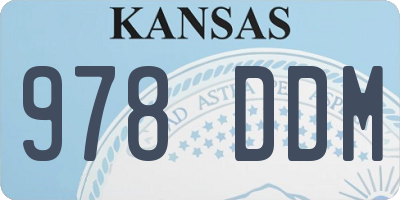 KS license plate 978DDM