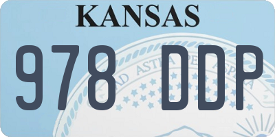 KS license plate 978DDP