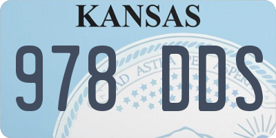 KS license plate 978DDS