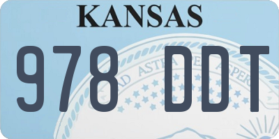 KS license plate 978DDT
