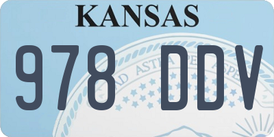 KS license plate 978DDV