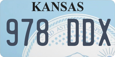 KS license plate 978DDX