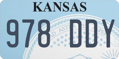 KS license plate 978DDY