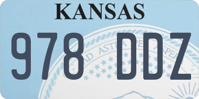 KS license plate 978DDZ