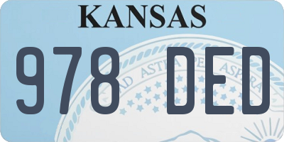 KS license plate 978DED