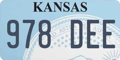 KS license plate 978DEE