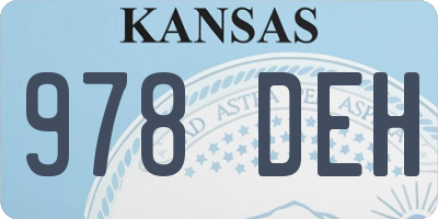KS license plate 978DEH