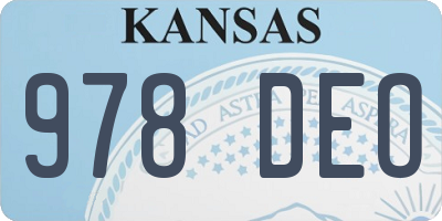 KS license plate 978DEO