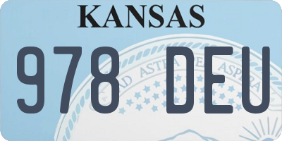 KS license plate 978DEU
