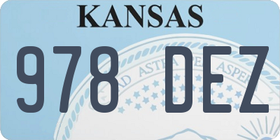 KS license plate 978DEZ