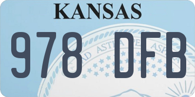 KS license plate 978DFB