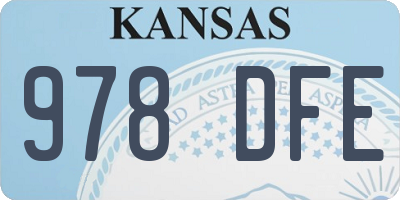 KS license plate 978DFE