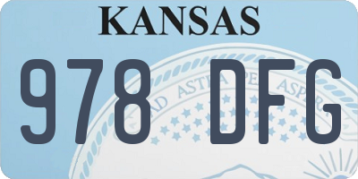 KS license plate 978DFG
