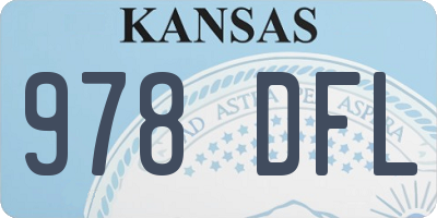 KS license plate 978DFL