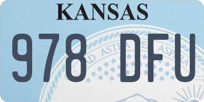 KS license plate 978DFU