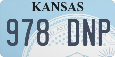 KS license plate 978DNP