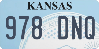 KS license plate 978DNQ