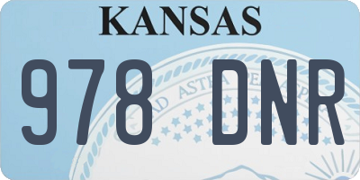 KS license plate 978DNR