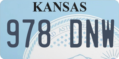 KS license plate 978DNW