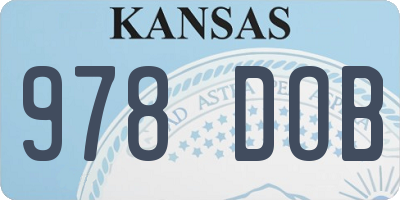 KS license plate 978DOB