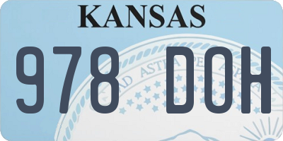 KS license plate 978DOH
