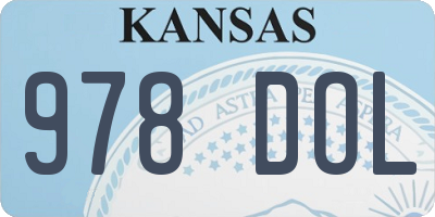 KS license plate 978DOL