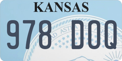 KS license plate 978DOQ