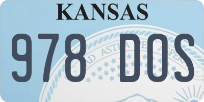 KS license plate 978DOS