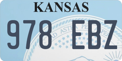 KS license plate 978EBZ