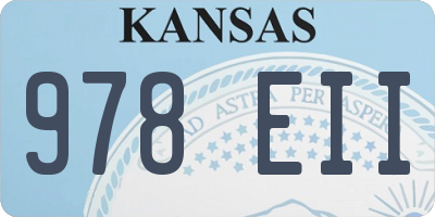 KS license plate 978EII