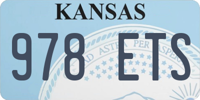 KS license plate 978ETS