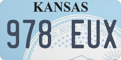 KS license plate 978EUX