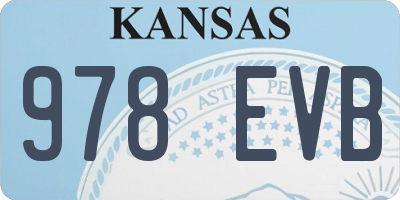 KS license plate 978EVB