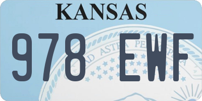 KS license plate 978EWF