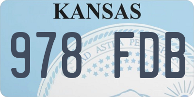KS license plate 978FDB