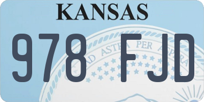 KS license plate 978FJD