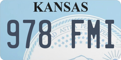 KS license plate 978FMI