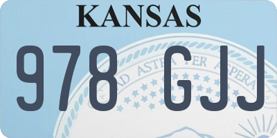 KS license plate 978GJJ