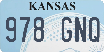 KS license plate 978GNQ