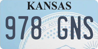 KS license plate 978GNS