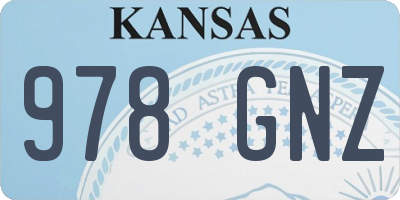 KS license plate 978GNZ